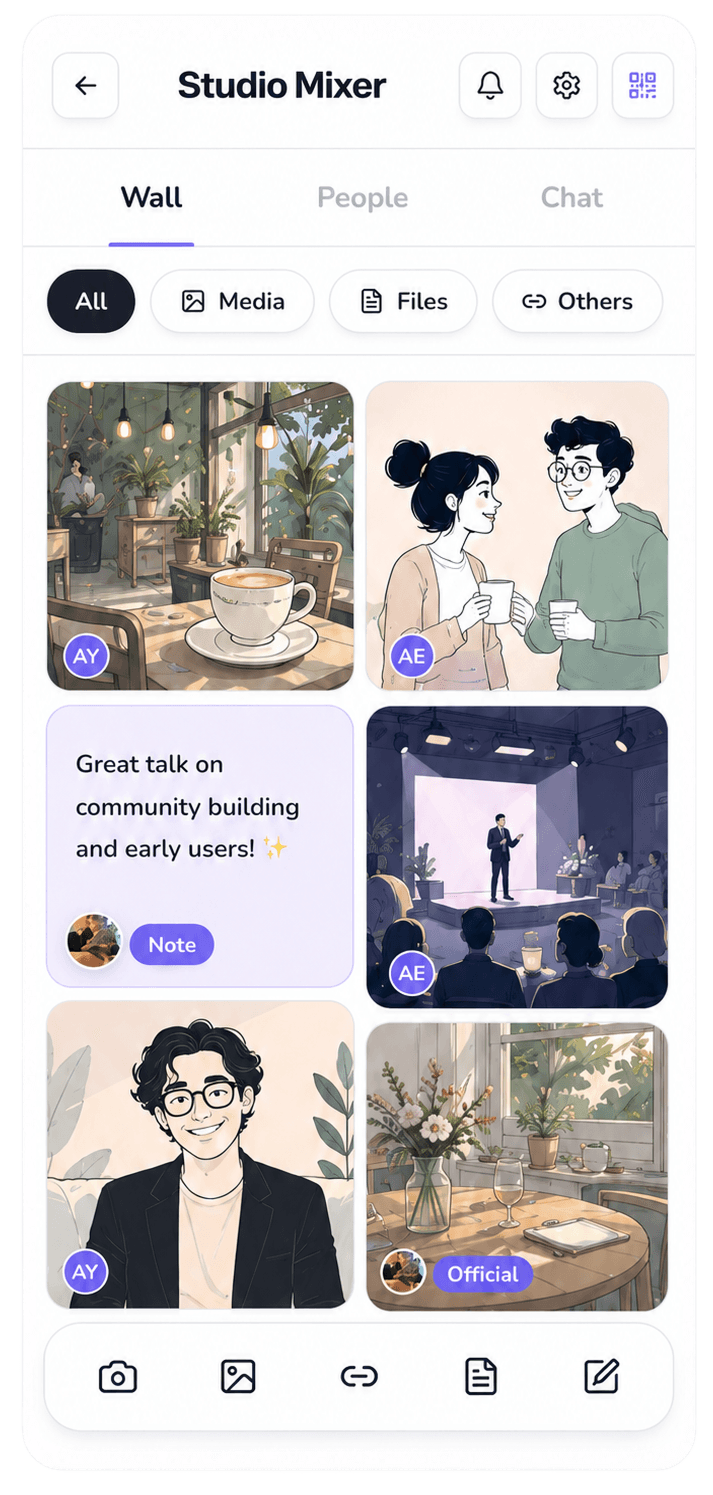 Single event activity app screen